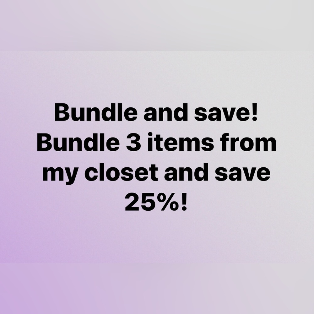 Bundle 3 items for a 25% off discount.